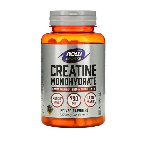 나우푸드 크래아틴 Creatine 크레아틴 모노하이드레이트750mg 캡슐 120정, 1개