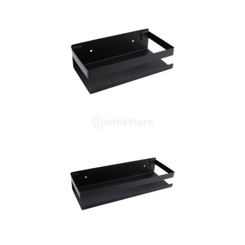 2pcs 코너 랙 선반 스토리지 캐디 샤워 벽 바구니 욕실 주최자, 다양한 크기, 스테인레스 스틸, 검은 색