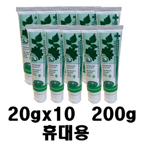 덴티스테 플러스 화이트 여행용 미니치약 200g (20gx10), 10개