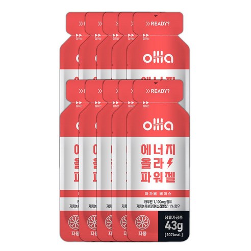 올라 아가베시럽 파워젤 10포, 10개, 자몽, 43g