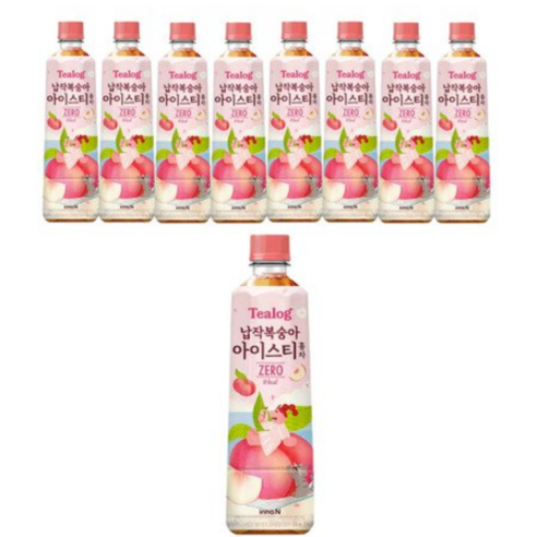 티로그 납작복숭아 아이스티 홍차 제로 500ml, 450ml, 24개