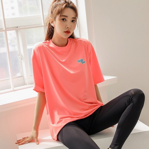 베라프 워티크 반팔 여자 루즈핏 래쉬가드 상의 M232