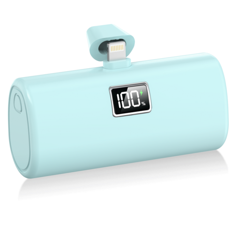 YINTO 도킹형 보조배터리 고속충전 PD 20w 일체형 휴대용 미니 보조배터리, 블루, XPB1 (8핀용)