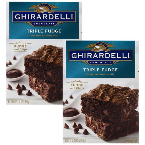 기라델리 프리미엄 브라우니 믹스 트리플 퍼지, Triple Fudge, 2개