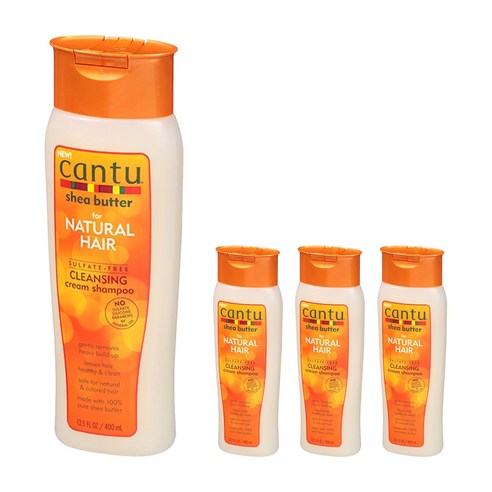 칸투 시어 버터 클렌징 크림 샴푸, 4개, 400ml