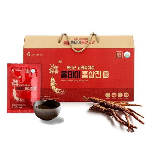 한국삼 6년근 고려홍삼정 올데이 홍삼진 30포, 1.5L, 1세트