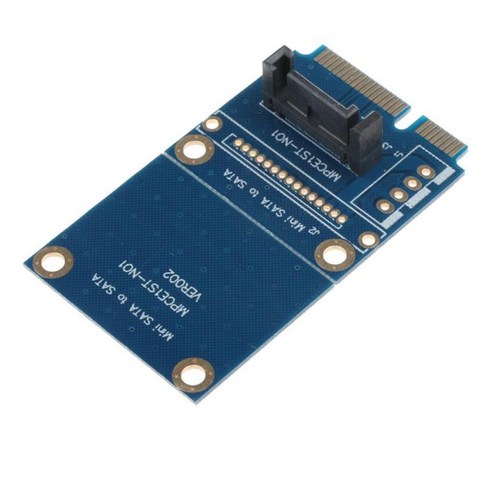 컴퓨터 책상 부속품을 위한 MSATA 미니 SATA 7 핀 SATA 어댑터 PCB 변환 보드, 48x28x6mm, 블루, PCB 보드