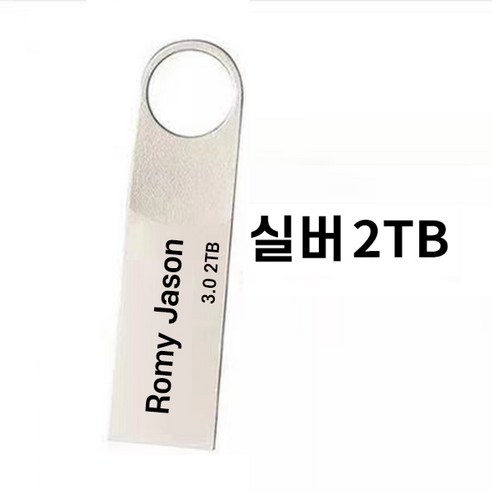 usb1tb Romy Jason 실버 금속고리 USB 3.0 휴대용 2테라 대용량 메모리 2TB Best Top5