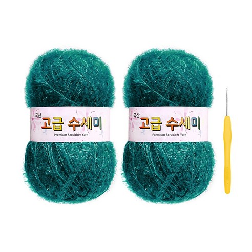 울클럽 별꽃수세미 DIY 고급수세미실 80g 2볼 + 코바늘 6호 (동영상제공), 145토파즈