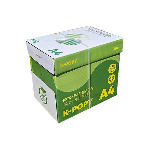 K-Popy 80g A4용지 A4복사용지 친환경 한국제지 1박스 2500매, A4