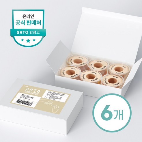 [로켓] 자극없는 실리콘겔 반창고 SRTO (에스알티오), 6개입, 6개