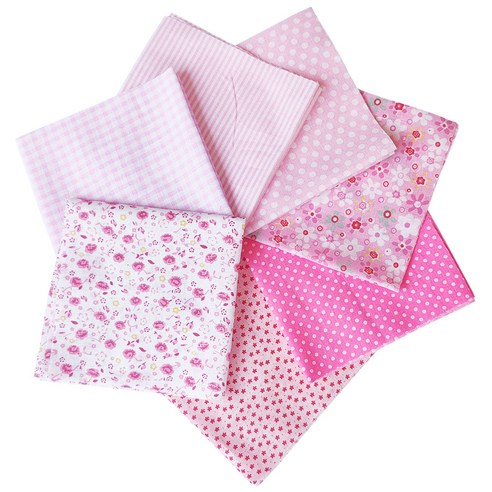 50*50 면 직물 인쇄 천 바느질 퀼트 직물 패치 워크 바느질 DIY 수제 액세서리, 핑크색의, 25x25cm
