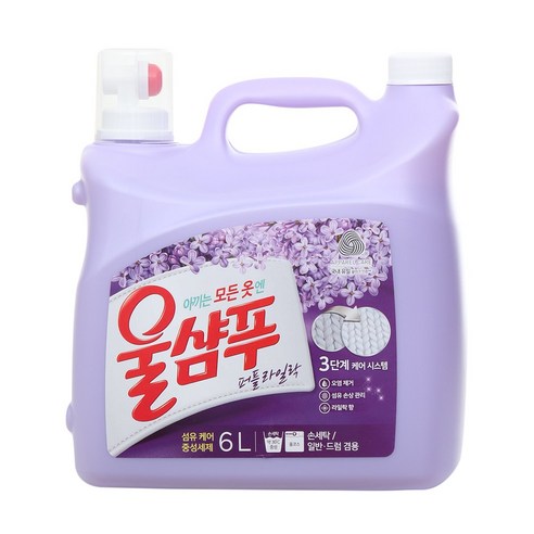 울샴푸 퍼플 라일락 중성세제 본품, 6L, 1개