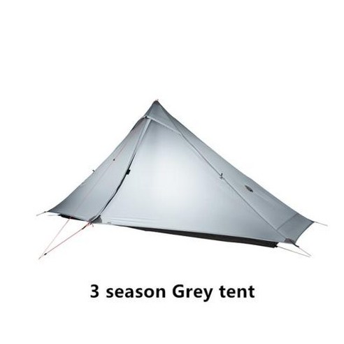 3F UL 기어 란산 1 프로 인용 야외 초경량 캠핑 텐트 3 시즌 전문 20D 나일론 양면 실리콘 텐트, 3 Season Grey tent