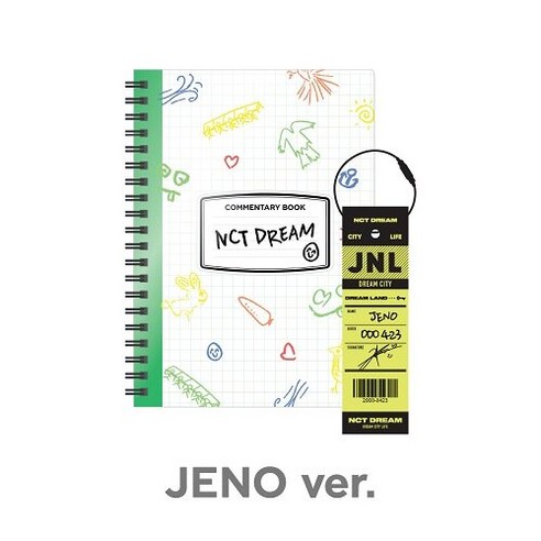 엔시티 [굿즈] 드림 - NCT LIFE : DREAM in Wonderland 코멘터리북 + 러기지택 SET [JENO Ver.]  코멘터리북(100p)+러기지택