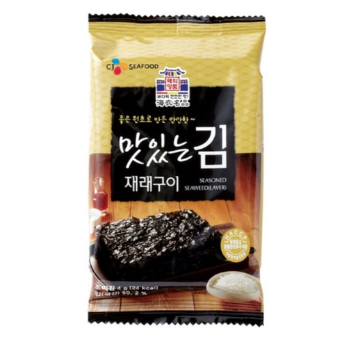 CJ 맛있는 김 재래구이 4G X 16봉 8개 1BOX