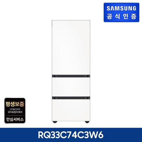 삼성 비스포크 김치냉장고 키친핏 313L [RQ33C74C3W6], 화이트