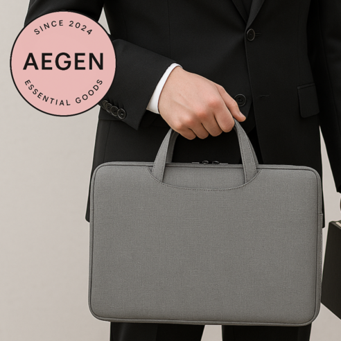 Aegen 가벼운 노트북 파우치형 가방 Lightweight Laptop Bag, 라이트그레이(Light Gray), 1개