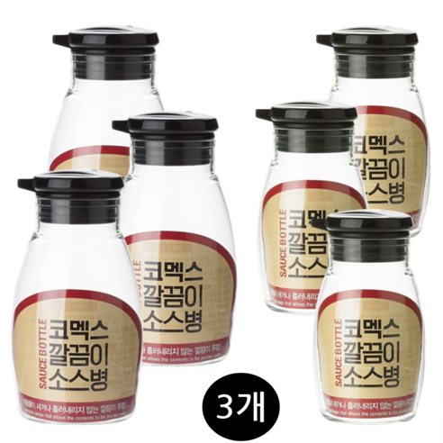 필품사 업소용 소스통 양념통 간장통 오일통, 200ml, 3개