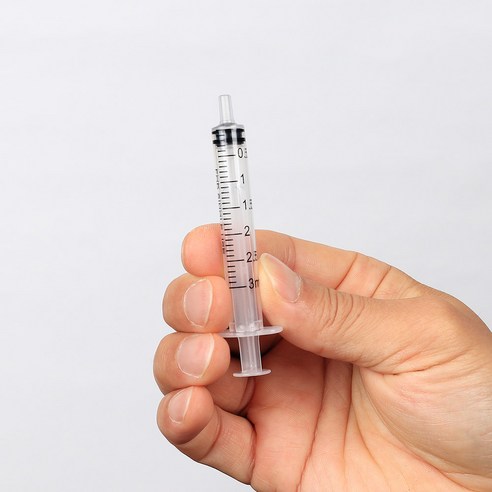 반려동물 애완용 투약 급식용 주사기, 1세트, 10개, 3ml