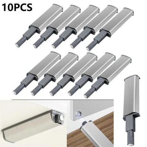 중문댐퍼 문짝 서랍 캐비닛 범퍼 스테인레스 스틸 캐치 오픈 터치 마그네틱 푸시 래치 10 개, 10개