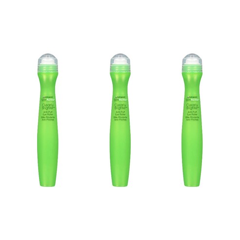 가르니에 스킨 리뉴 안티-퍼프 아이 롤러 2X 카페인 + 민트 추출물, 15ml, 3개