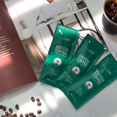[7일간의 행복]카페꼬메르 더치커피 헤이즐넛향 30ml X 50팩 비닐포장 벌크 수제 콜드브루, 1, 50개