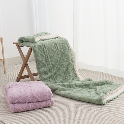 밍크 샤링 양털 뽀글이 후리스 양면 담요 이불 중형 대형 특대형