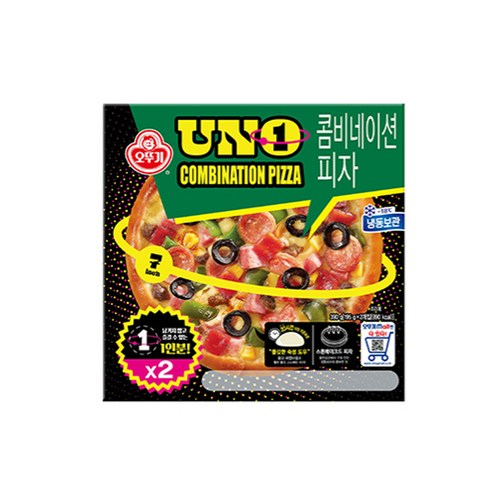 오뚜기 콤비네이션 피자 UNO 195g 2입, 옵션4. 콤비네이션피자 UNO 195g x 2