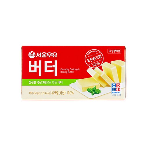 서울우유 국산원유100% 무가염 버터 450g, 3개