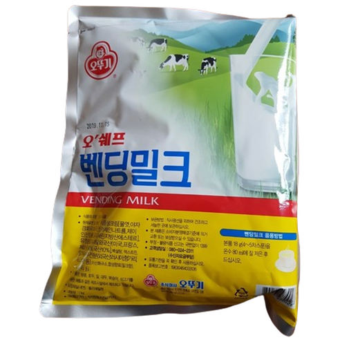 오뚜기 오쉐프 벤딩밀크 1kg 4개 업소용 자판기용 대용량 벤딩밀크 우유