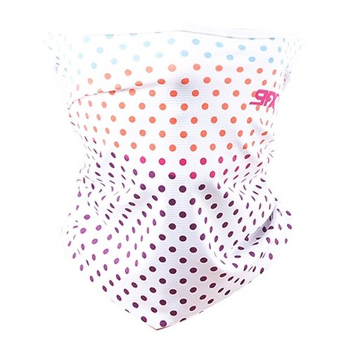 나인에프엑스 2018 스포츠 자외선차단 쿨 마스크, 도트베리에이션 화이트, 1개