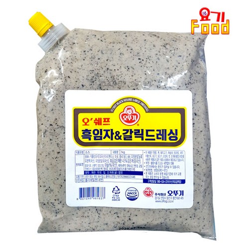 오뚜기 흑임자&갈릭 드레싱 1kg ice, 1개