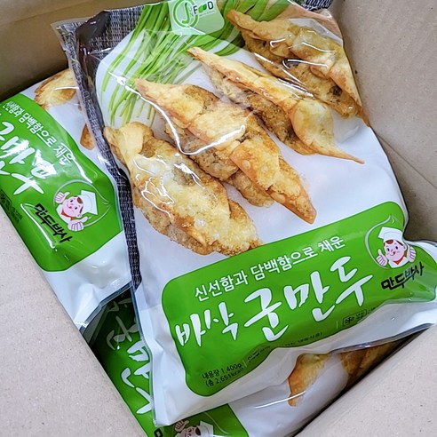업소용 준푸드 바삭군만두 / 자만두 1박스(1.4kg X 6봉) 대용량 중식당 군만두용