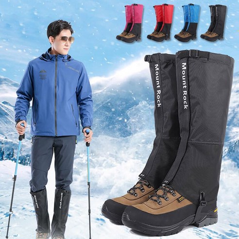 MOUNT ROCK 스노우 스패츠 ELS-046, M, 블랙-M_FREE