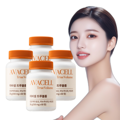 아바셀 맥주효모 비오틴 아누카사과 고함량 60정 모발 영양제, 3개