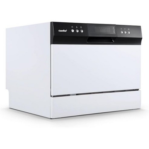 Comfee WQP63602HW Countertop Dishwasher White and Black