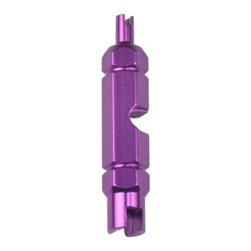 Schrader Presta 부속품을 위한 알루미늄 벨브 핵심 제거제 렌치 산악 자전거, 보라색, 54MM, 알루미늄 합금