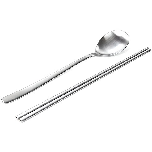 올비아 민자 수저 세트, 실버, 숟가락 + 젓가락, 1개