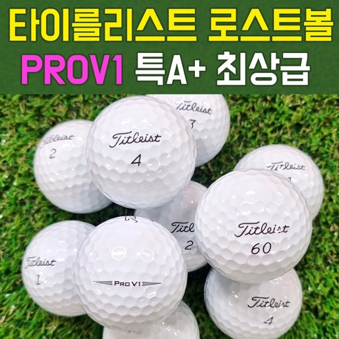 타이틀리스트 로스트볼 PROV1 골프공 최상급 10개, 화이트, 1세트, 10개입