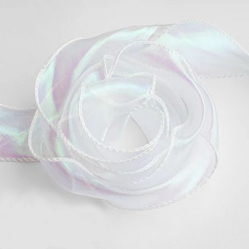 선물 포장 오로라 리본 폭 4cm 9M [2개], 화이트_2개