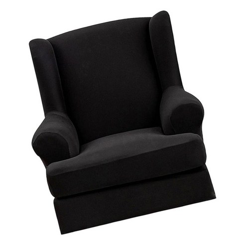 스트레치 의자 커버 빨 장식 방진 stretchable 액세서리 보호대 가정용 주방 연회 홈을위한 부드러운 쿠션, 검은 색, {"수건소재":"폴리에스터"}