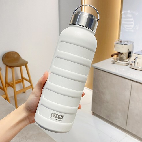 304보온병 컵 남녀 대용량1000ml휴대용 높은 색상 값 물 컵, 흰색, 750ML