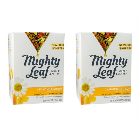 마이티 리프 캐모마일 시트러스 티백 15개입 5팩 핫티 Mighty Leaf Tea Chamomile Citrus Hot Tea Bags, 15개, 5개 마이티스트라이크프리덤 Best Top5