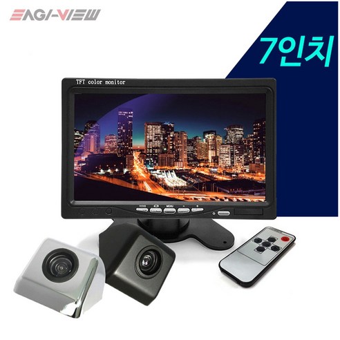 포터2 봉고3 후방카메라+7인치 거치형모니터 세트, 크롬