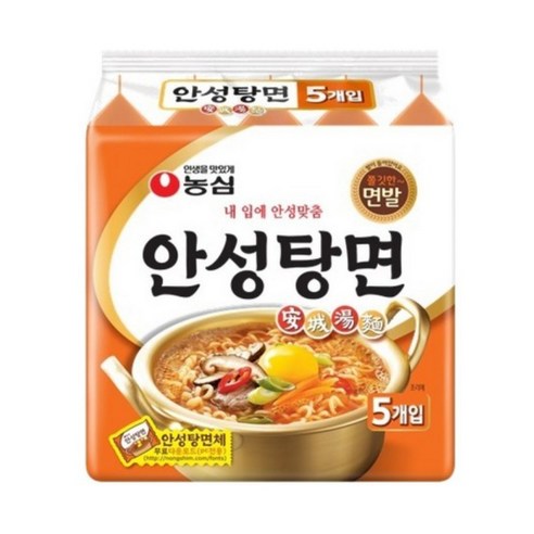 안성탕면 순하군 125g, 5개