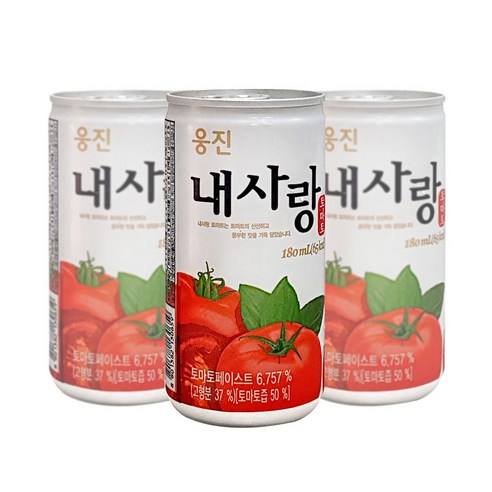 웅진 자연은 내사랑 토마토 180ml X 30캔(1박스)/주스