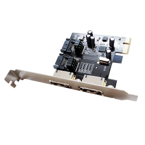 Retemporel PCIE PCI-Express to SATA3.0 어댑터 카드 ASM1061 ESATA3.0 % 확장 6GB / S 지원, 1개