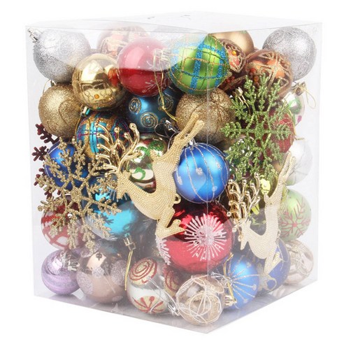 크리스마스 공 다채로운 플라스틱 반짝이 매트, 하나, 보여진 바와 같이