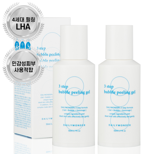 데일리원더 얼굴 각질 제거 3단 버블 고마쥬 필링젤, 2개, 50ml